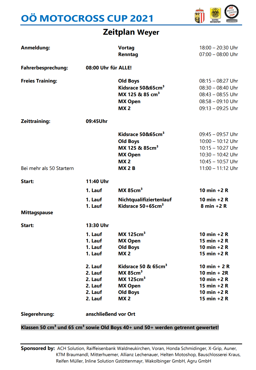 You are currently viewing Zeitplan Weyer 22.5.2021